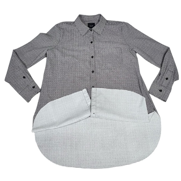 LYSSE New York Schiffer Long Sleeve Houndstooth Tunic Blouse Women's Size L - Picture 8 of 16